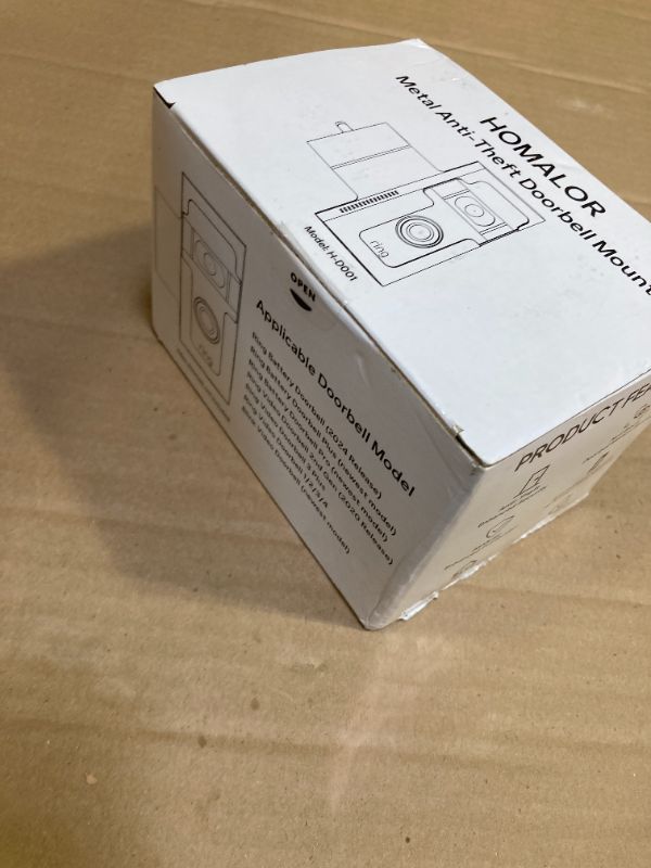 Photo 1 of Anti Theft Ring Doorbell Mount - Renter Friendly Ring Doorbell Holder for Apartment Door - All Metal Ring Door Bracket Blink Doorbell Mount No Drill