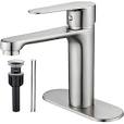 Photo 1 of NICTIE Bathroom Faucet Brushed Nickel Single Hole 
