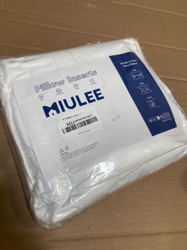 Photo 1 of MIULEE Pack of 2 12x20 Inch Outdoor Pillow Inserts Waterproof Decorative Throw Pillow Insert, Rectangle Lumbar Garden Pillow Form for Patio Sofa Couch