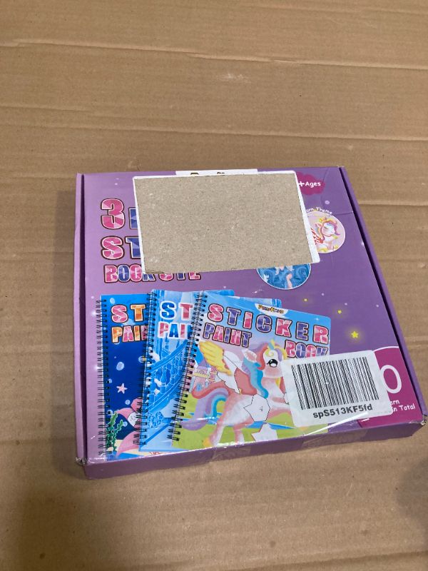 Photo 1 of PERRYHOME 3PCS Sticker by Number Paint Books for Girls Ages 4-8, Unicorn Mermaid Frozen Themes Sticker Activity Books, Girls Crafts Party Birthday Christmas Gifts Toys