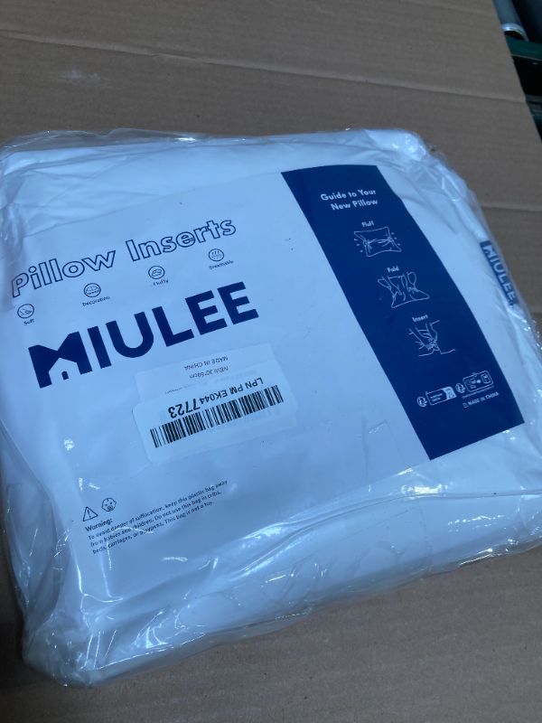 Photo 1 of MIULEE Pack of 2 12x20 Inch Outdoor Pillow Inserts Waterproof Decorative Throw Pillow Insert, Rectangle Lumbar Garden Pillow Form for Patio Sofa Couch