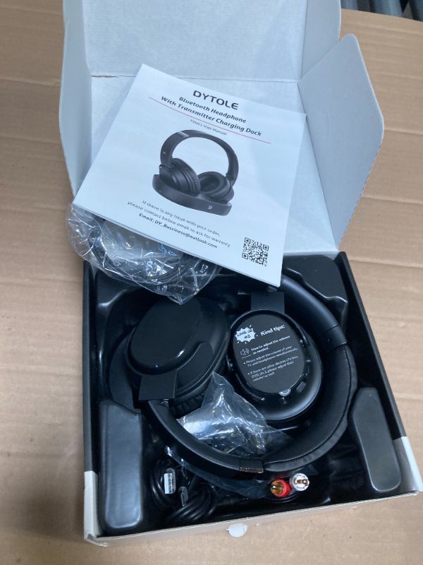 Photo 1 of Dytole Wireless Headphones for TV, TV Headphones Wireless for Seniors, Versatile Charging Dock with Transmitter, Instant Audio Sync, 65-Hour Battery Life, Ideal Gift for Parents & Seniors