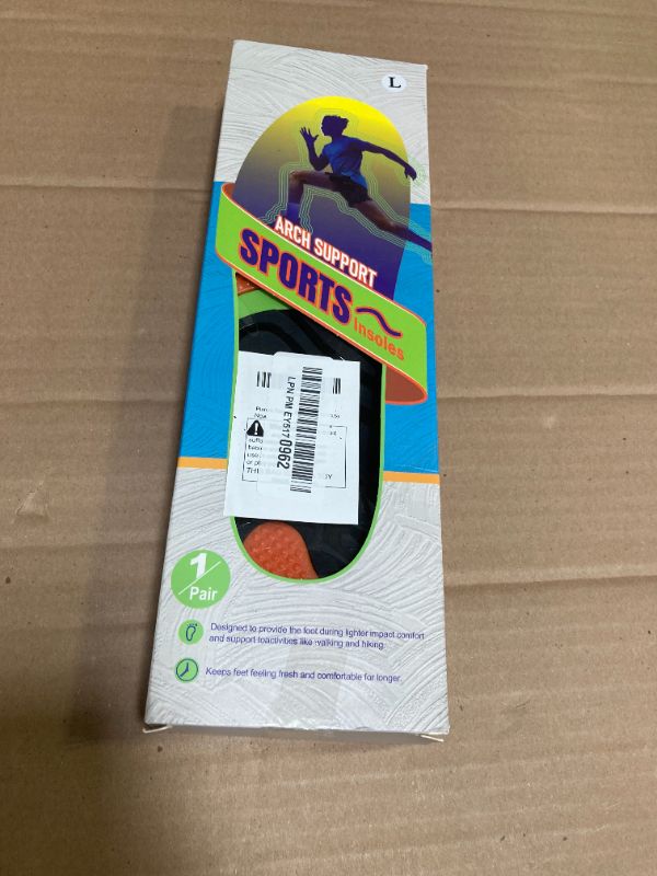Photo 1 of Plantar Fasciitis Insoles, 220+ lbs High Arch Support Inserts for Men Women, Heavy Duty Flat Feet Pain Relief Orthotic Running Athletic Work Boot Insoles for Standing All Day-L