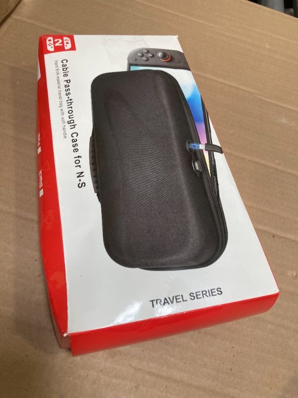 Photo 1 of Auarte [Charge Inside] Switch 2 Carrying Case for Nintendo Switch 2 Console 2025 / Switch Original/Switch OLED, Slim Travel Carry Case for Nintendo Switch 2 Accessories with 10 Game Card Storage