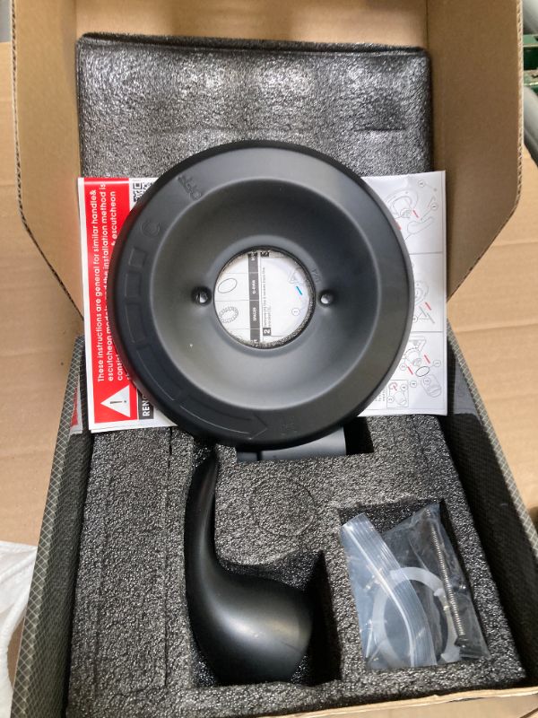 Photo 1 of Replacement for Delta 13/14 Series Shower Trim Kit, Shower Cover Plate with Handle, Matte Black(Valve& Catridge Not Inclued)
