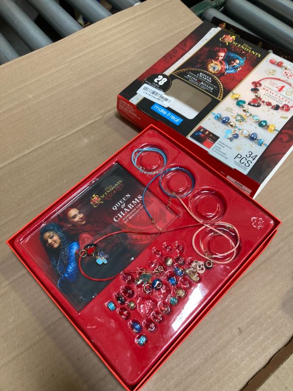 Photo 1 of Make It Real: Descendants 4 Rise of Red - Queen of Charms - 34pc DIY Jewelry Kit, Make 4 Character Inspired Bracelets, Disney, Girls & Kids Ages 8+