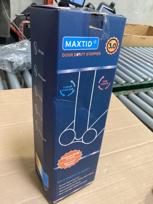 Photo 1 of MAXTID Large Door Draft Stopper 30 Inch for Small Size Bedroom Door Fits 0.5 to 1.7" Gaps White Under Door Draft Blocker Doors Seal Gap Draft Guard for Bottom of Doors