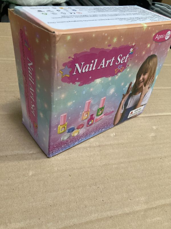 Photo 1 of Kids Nail Polish Set for Girls, Nail Art Kit with Nail Dryer & DIY Nail Stickers, Nail Kit Toys for Girls with Non-Toxic Nail Polish,Age 3-12 Little Girl Gift Toys