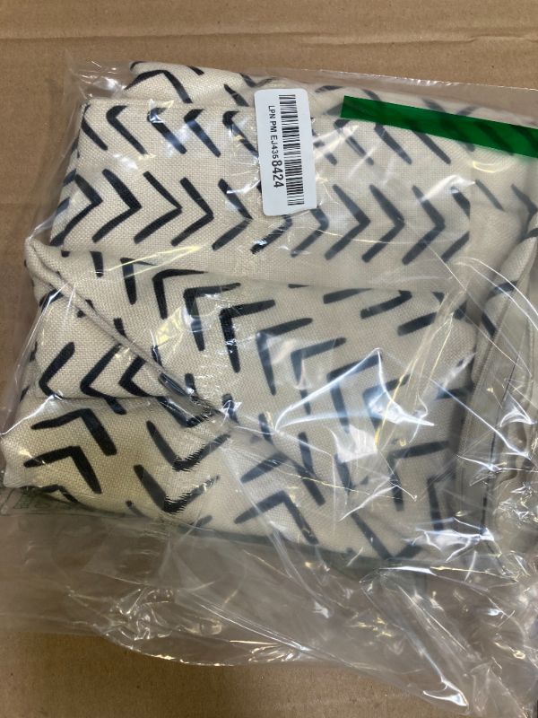Photo 1 of PANDICORN Mudcloth Throw Pillow Covers 18x18 Inch Set of 2 Cream Modern Boho Bohemian Herringbone Chevron Outdoor Summer Decorations Decorative Throw Pillows Cases for Home Living Room Couch Decor