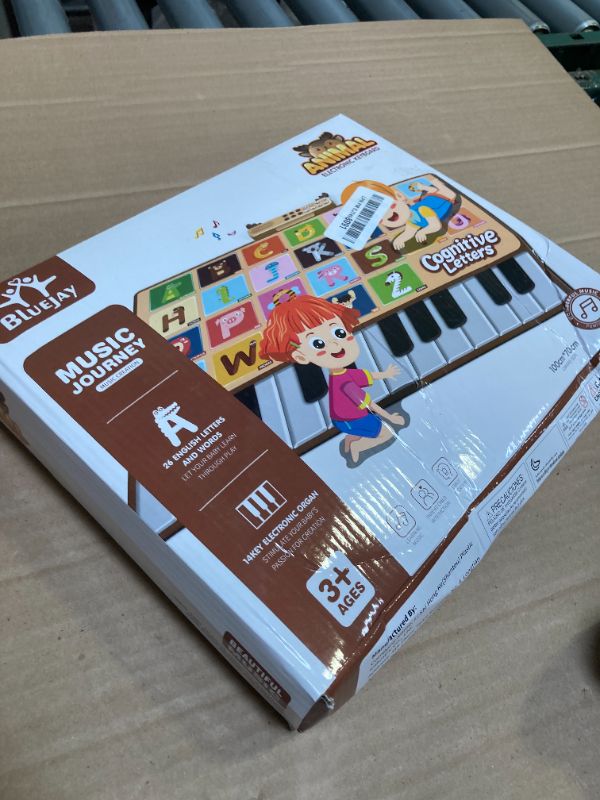 Photo 1 of Bluejay Baby Piano Mat, Musical Keyboard Learning Toys with 26 Letters, Electronic Music Animal Touch Play Mat Toddler Toys Gifts for Boys and Girls 1 2 3 Year Old