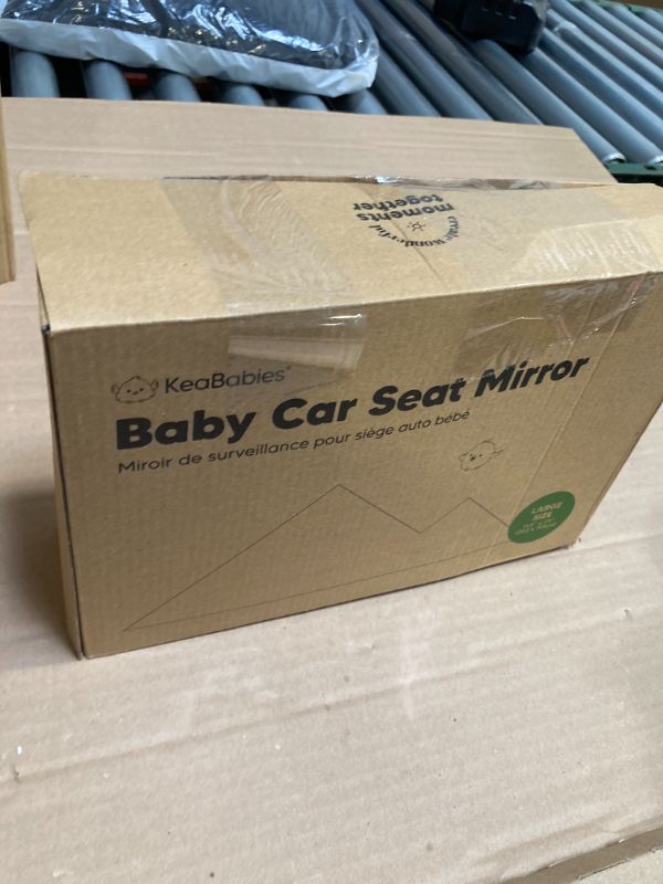 Photo 1 of Safety Baby Car Seat Mirror - Wide Shatterproof Backseat Infant Car Mirror for Baby Rear Facing, Crystal Clear View, Travel Accessories, Easy Install & Adjustable for Removable Headrest (Matte Black)