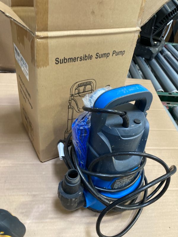 Photo 1 of PANRANO Sump Pump Submersible Water Pump 1HP 3500GPH Portable Water Transfer Pump Electric for Pool Draining Hot Tub Basement Utility Pumps