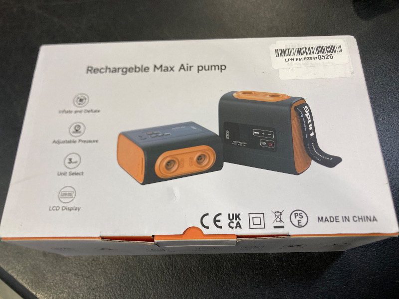 Photo 1 of Paddle Board Pump Electric Portable, 15000mAh Rechargeable 22PSI SUP Pump, Pool Inflatable Pump?Sup Air Pump with Auto-Off,Deflation Function for Pool Inflatables, Kayaks?Boats?Wind Wings, SUPs