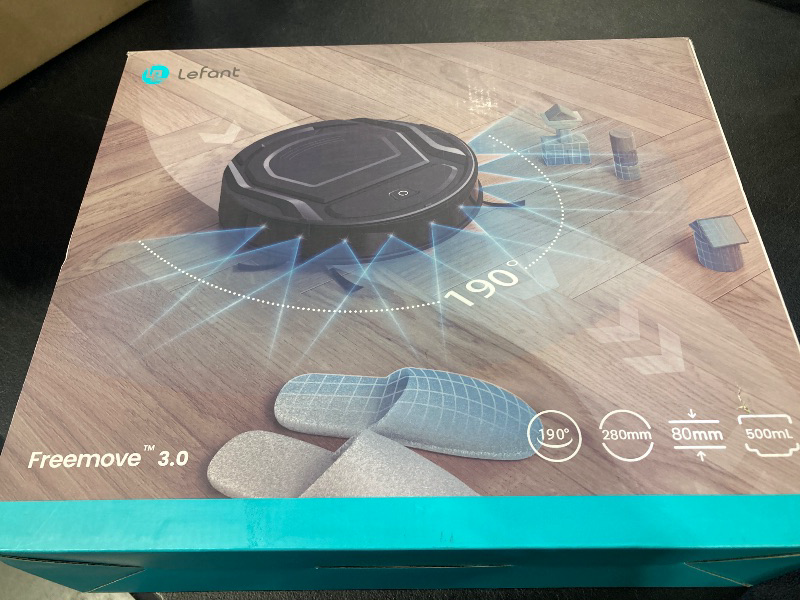 Photo 1 of Lefant M210 Pro Robot Vacuum Cleaner, Super Thin, Powerful Suction, Quiet, Self-Charging Robotic Vacuum Cleaner, Cleans Hard Floors to Medium-Pile Carpets,120 Mins Runtime, APP/Voice/WiFi/Alexa Control, Grey