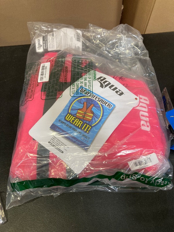 Photo 1 of Oceans7 US Coast Guard-Approved Kids Life Jacket 30-50 lbs -Type III PFD Flexible-Fit Open-Sided Design Personal Flotation Device – Pink/Berry