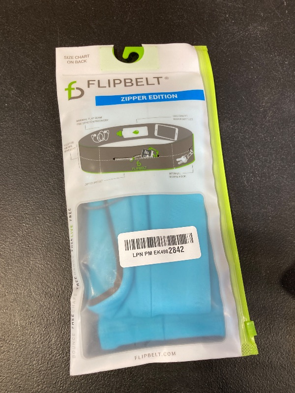 Photo 1 of FlipBelt Zipper Running Belt, Waist Pack for Fitness and Running Fanny Pack for Women Men Phone Keys Money US Company - [Aqua] - [Medium]
