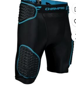Photo 1 of Champro Mens Bull Rush 7-Pad Girdle, Charcoal, Black Inset, Adult Small