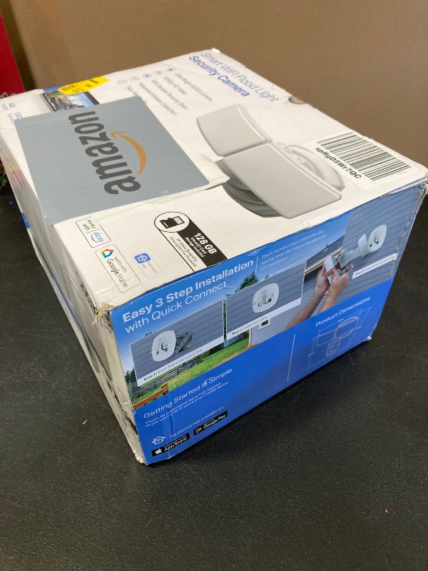 Photo 1 of Feit Electric SEC5000/CAM/WIFI Outdoor LED Smart Security Camera with Motion Sensor, 2-Way Audio, 5000 Lumens Floodlight, Works with Alexa and Google Asst, Alarm, Hardwired, Updated Version of SEC3000
