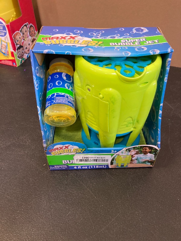 Photo 1 of Maxx Bubbles Super Bubble Jet, Portable Automatic Bubble Machine for Kids, High Output Outdoor Fun Toy with Bubble Solution Included, Blue