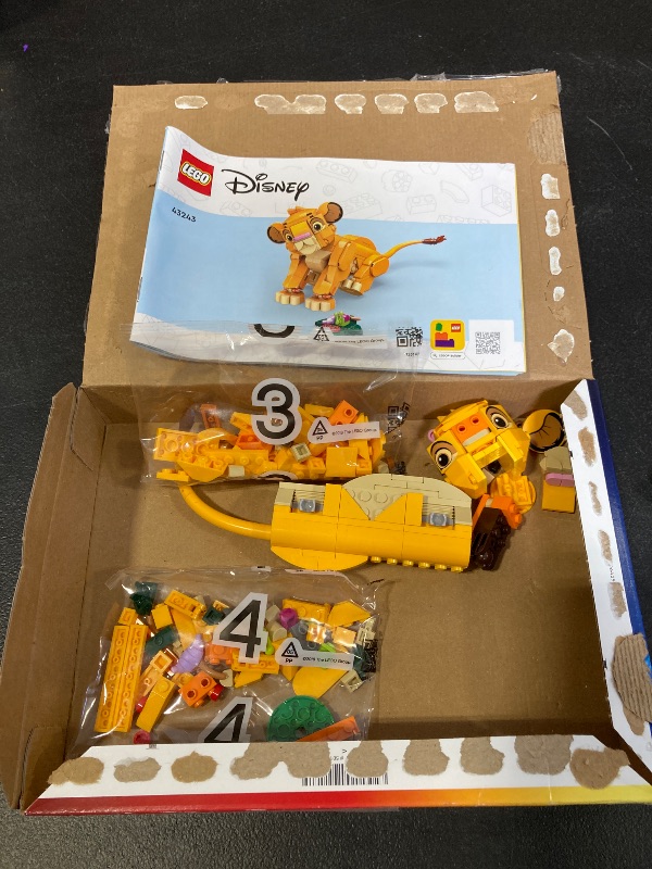 Photo 1 of LEGO Disney Simba The Lion King Cub Building Toy - Collectible Play & Display Set - 6 Year Old Girl & Boy Birthday Gift - Detailed Model of Disney Simba - 43243