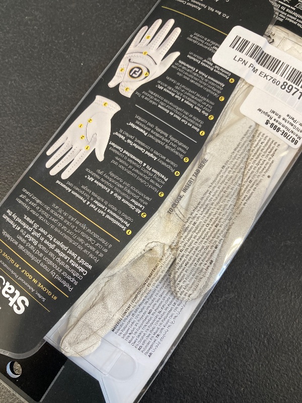 Photo 1 of FootJoy Men's StaSof Golf Glove, White, Small, Worn on Left Hand