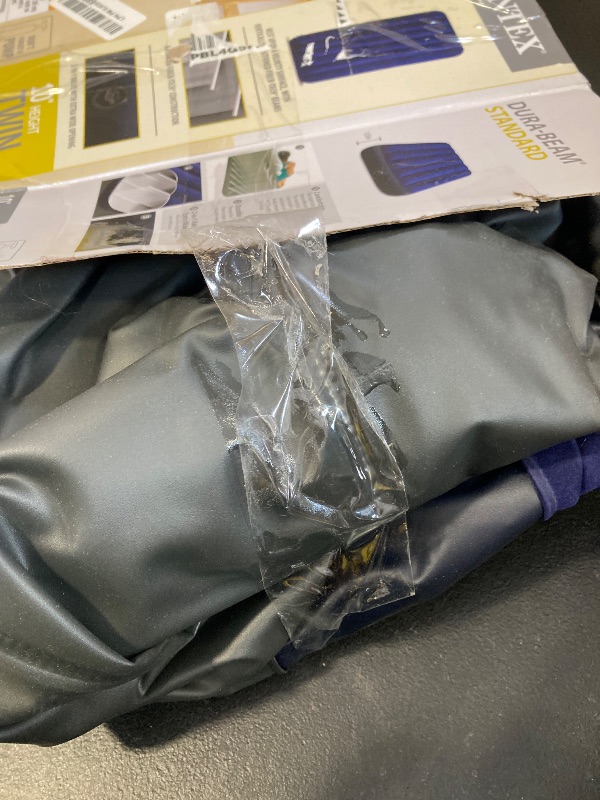 Photo 1 of Intex 64757E Dura-Beam Standard Downy Air Mattress: Fiber-Tech - Twin Size - 10in Bed Height - 300lb Weight Capacity - Pump Sold Separately