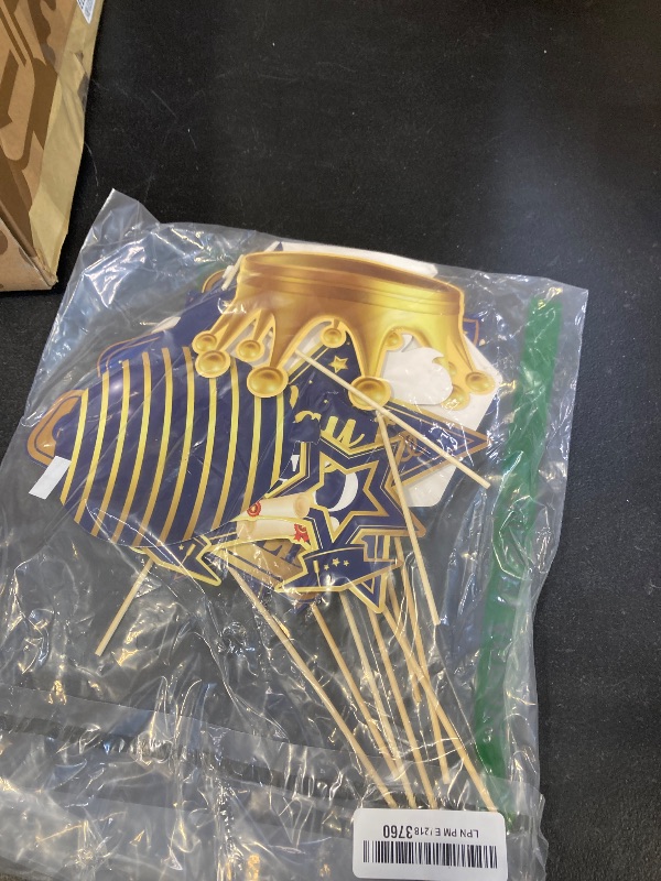 Photo 1 of KatchOn, Graduation Photo Booth Props 2025 - Pack of 35 | Navy Blue and Gold Grad Photo Props 2025 | Graduations Props for Photoshoot 2025 | Blue, Gold Graduation Decorations 2025 | Grad Photo Props