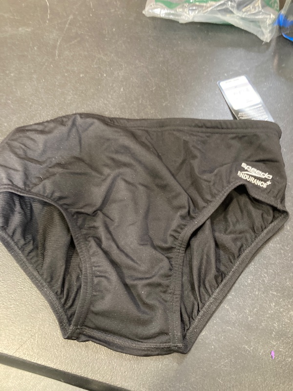 Photo 1 of Speedo Mens Solid Brief Endurance Black 38 One Size