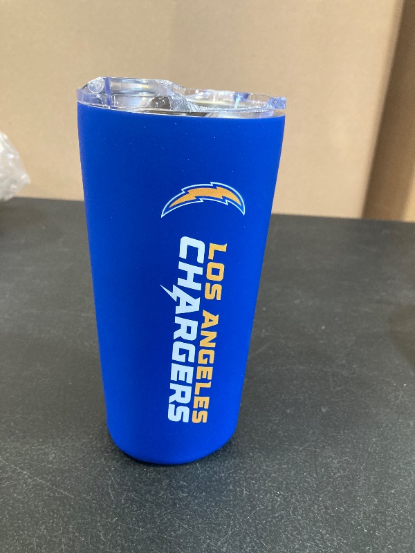 Photo 1 of Rico Industries NFL Football Los Angeles Chargers 18oz Soft Touch, Easy Grip Tumbler