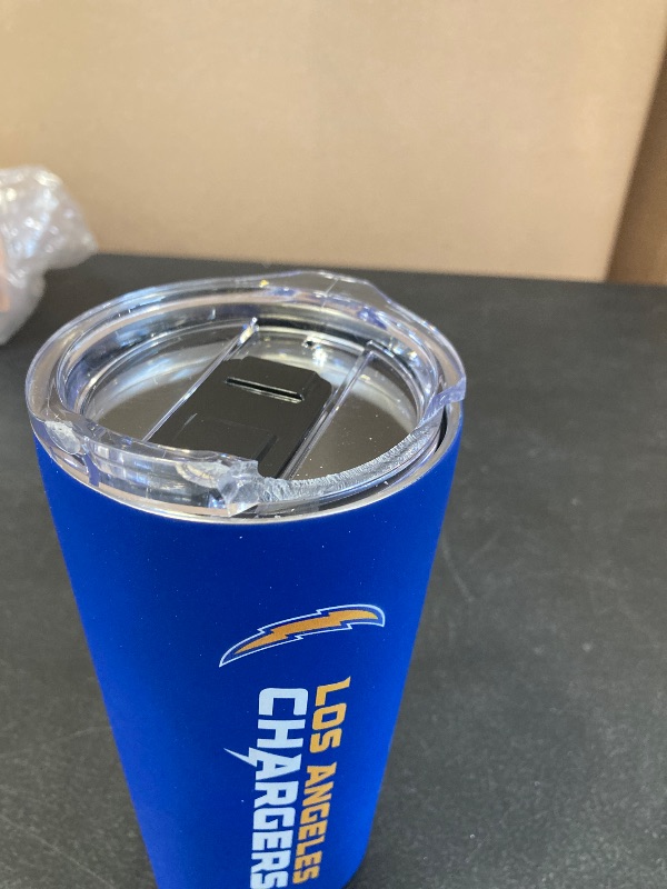 Photo 1 of Rico Industries NFL Football Los Angeles Chargers 18oz Soft Touch, Easy Grip Tumbler