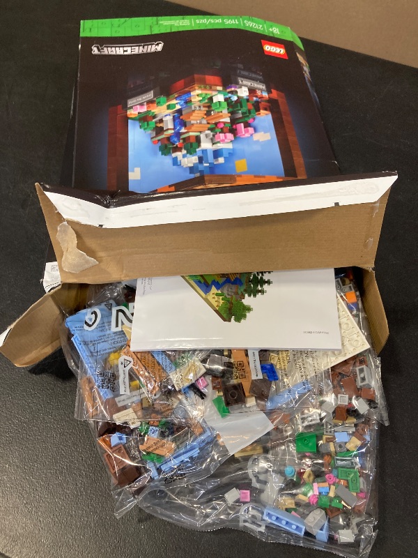 Photo 1 of LEGO Minecraft The Crafting Table, Collectible Video Game Building Set with Minecraft Figures, Mobs and Biomes, 15 Year Anniversary Model, Build and Display Minecraft Gift for Adults, 21265