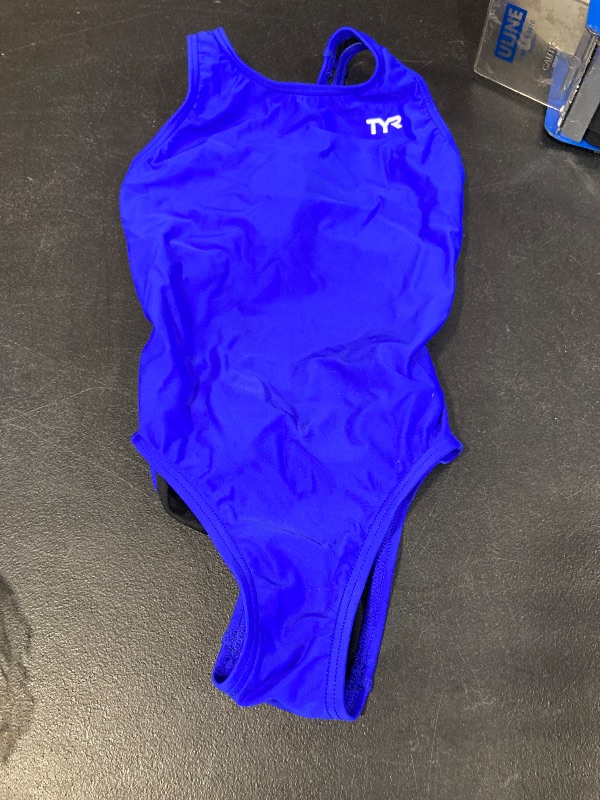 Photo 1 of TYR Girls Tyreco Maxfit Athletic-one-piece-swimsuits, Royal, 22 US
