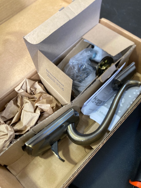 Photo 1 of SCHLAGE Camelot Front Entry Handle Accent Right-Handed Interior Lever (Antique Brass) FE285 CAM 609 ACC RH