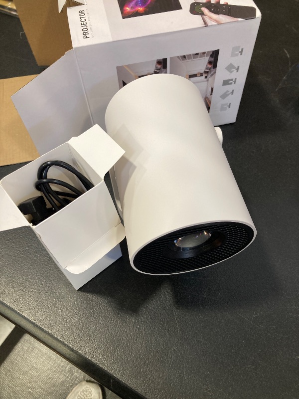 Photo 1 of ?Electric Focus?Mini Portable Projector with 4K Support, Bluetooth 5.4 WIFI6, 5watt Sound Base Speaker, 260 ANSI, Android 11, 210° Rotation , Auto Keystone Correction Video Projector HY300 PLUS