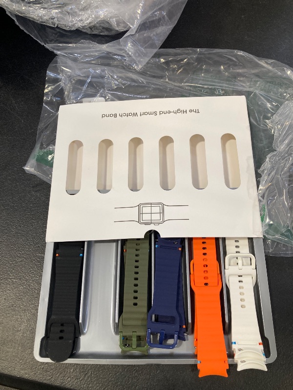 Photo 1 of Sport Band for Samsung Galaxy Watch 7 Band 40mm 44mm,No Gap Soft Silicone Strap for Galaxy Watch 6 5 4 FE Band 40mm 44mm/Galaxy Watch 6/4 Classic 47mm 43mm 46mm 42mm/Watch 5 pro 45mm Men Women,6 Pack