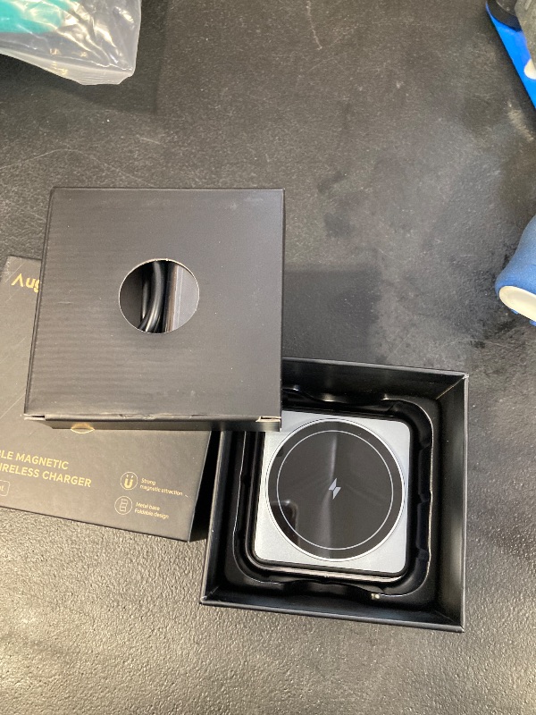 Photo 1 of ?2025 Upgraded?Wireless Charger 3 in 1, Foldable Wireless Charging Station with Night Light for Apple MagSafe Charger, Travel Magnetic Charger Stand, Nightstand Fast 15W Charging Station (20W Adapter)