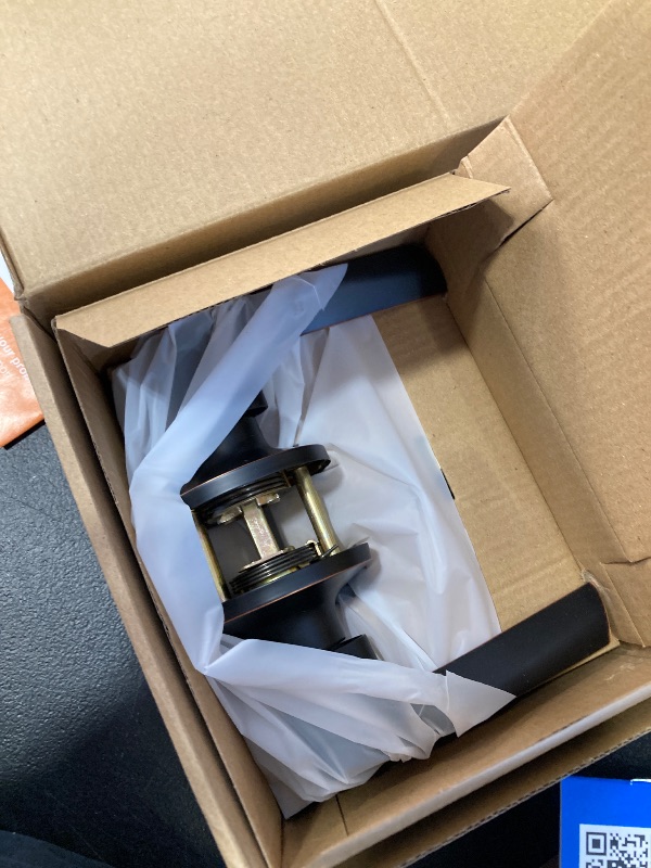 Photo 1 of Veise Fingerprint Door Lock with 2 Lever Handles - Keyless Entry Door Lock, Electronic Keypad Deadbolt, Digital Smart Code & Front Handle Sets, Auto-Locking, Easy Installation, Oil Rubbed Bronze