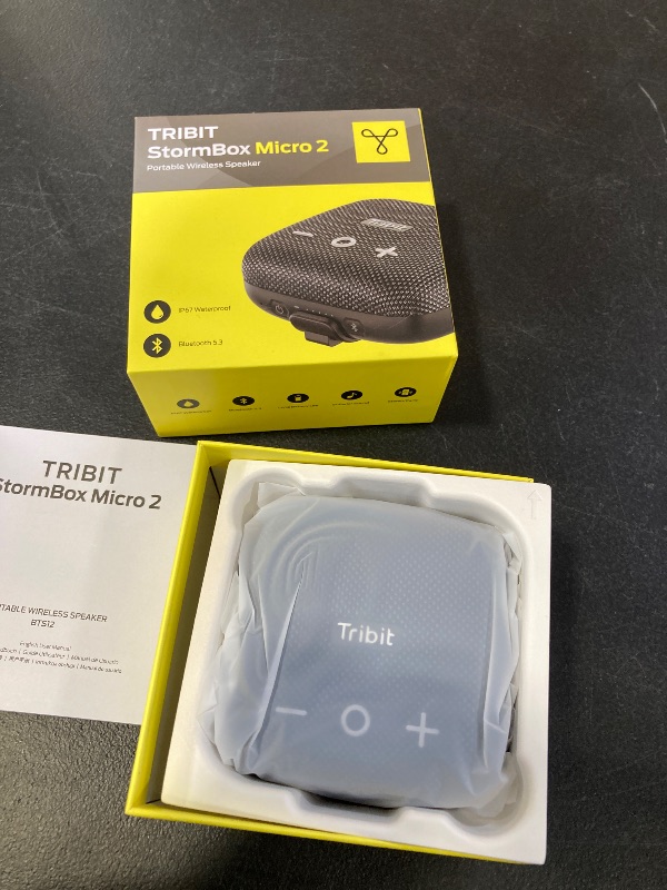 Photo 1 of Tribit StormBox Micro 2 Wireless Portable Speaker: 10W Loud Deep Bass Sound, IP67 Waterproof Bike Speaker with Bluetooth 5.3, 12H Playtime, TWS Pairing for Camping Travel Hiking