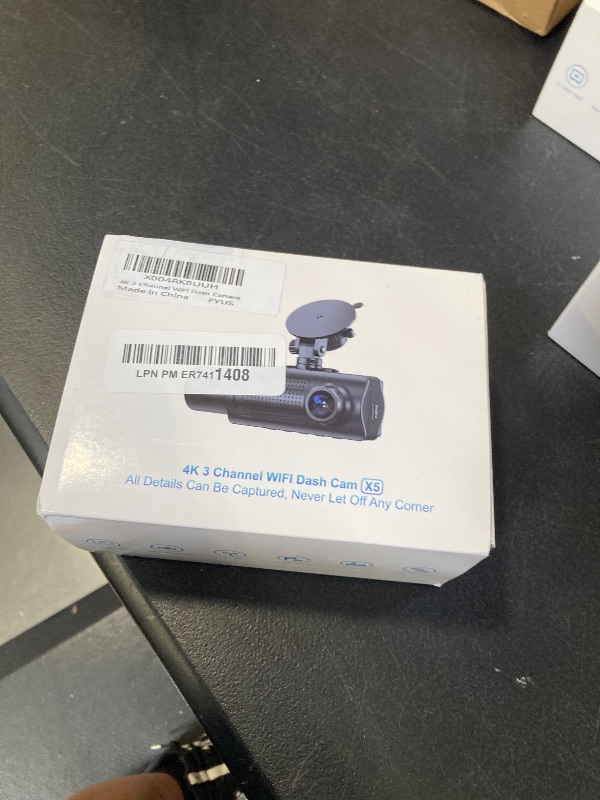 Photo 1 of Miden X5 4K WiFi Dash Cam Front and Rear Inside, 2160P+1080P+1080P FHD 3 Channel Dash Camera for Cars, 360° All Sides Dashcam, Free 64G SD Card, G-Sensor, WDR, Night Vision, 24H Parking Monitor