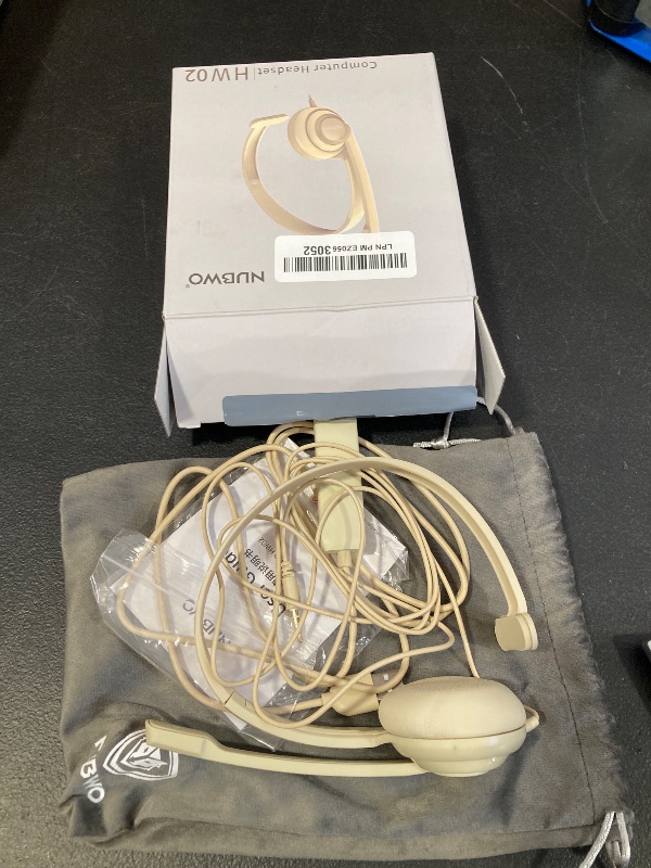 Photo 1 of NUBWO HW02 USB Headset with Microphone Noise Cancelling &in-line Control, Ultra Comfort Computer Headset for Laptop pc, On-Ear Wired Office Call Center Headphone for Boom Skype Webinars (Apricot)