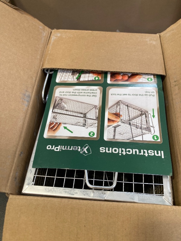 Photo 1 of XTERMIPRO Humane Chipmunk Trap -2 Pack, Squirell and Rat Cages That Work for Home | Catch and Release | Reusable and Durable | No Kill Animal Trap | for Inside Home and Outdoor Use