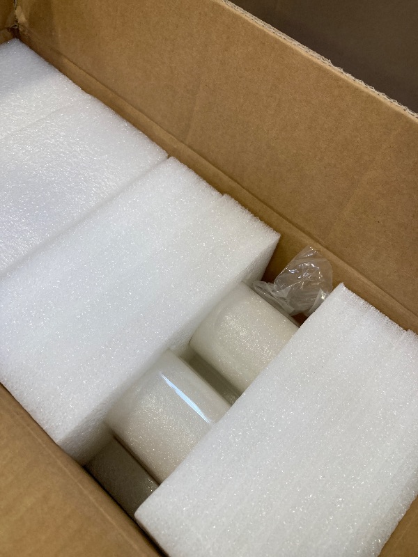 Photo 1 of Mavelune 12-Pack White Pillar Candles with Glass Cylinder Vases - Elegant Tall Candle Holders for Weddings, Events, and Home Décor Centerpieces (12)