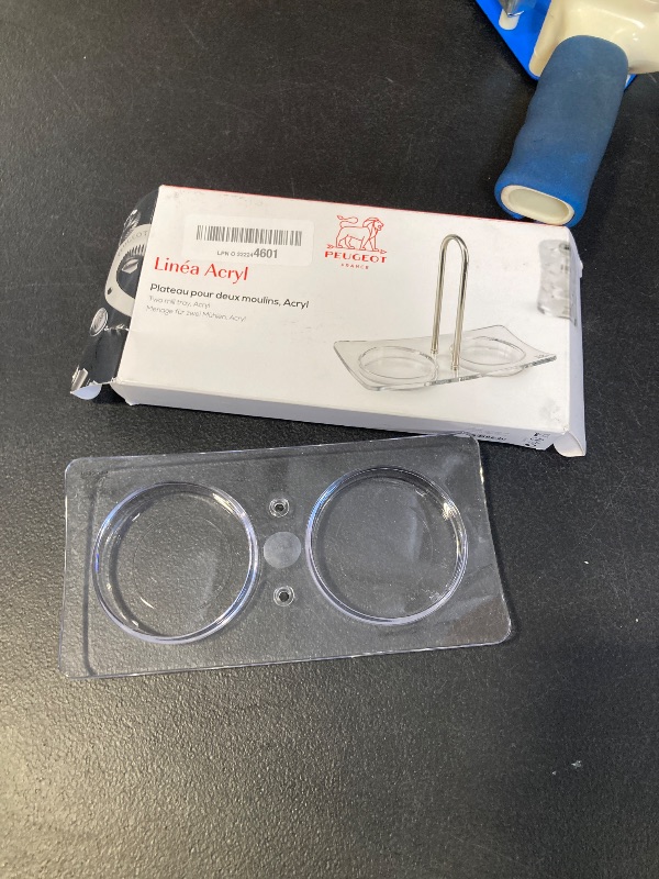 Photo 1 of Peugeot Linea Salt and Pepper Mill Tray, Acrylic, Transparent (25854)