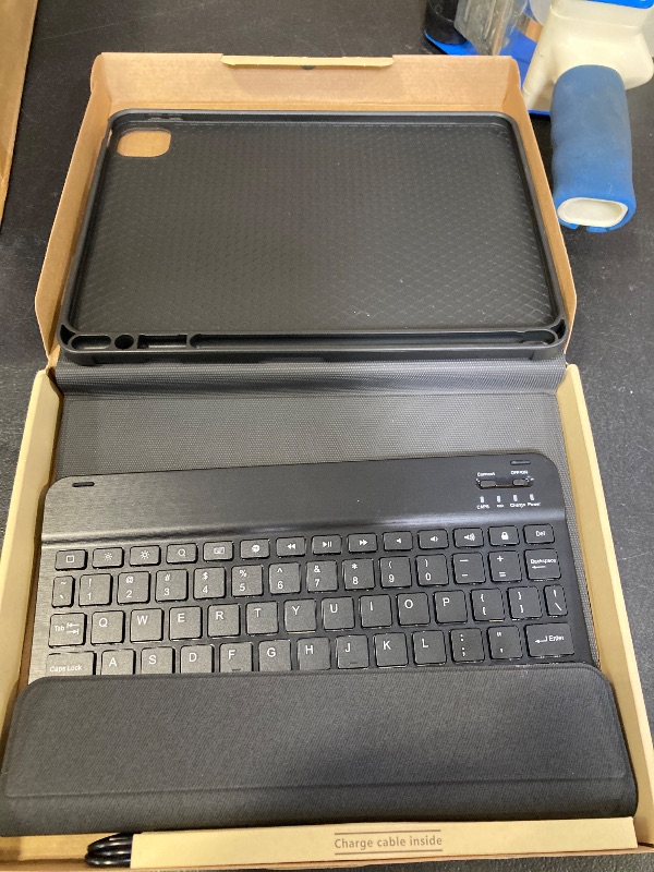 Photo 1 of CHESONA for iPad Air 11 Inch Case with Keyboard M3/M2 (2025/2024), Rechargeable Wireless Keyboard, Detachable - Pencil Holder, for iPad Pro 11 (4th/3rd/2nd/1st Gen) & iPad Air 5th/4th Gen, Black