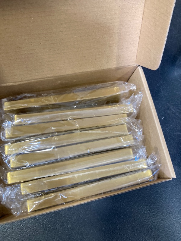 Photo 1 of goldenwarm 10Pack 5in Brushed Gold Cabinet Pulls Gold Cabinet Handles Gold Drawer Pulls Modern Cabinet Hardware Handles for Kitchen Cabinets