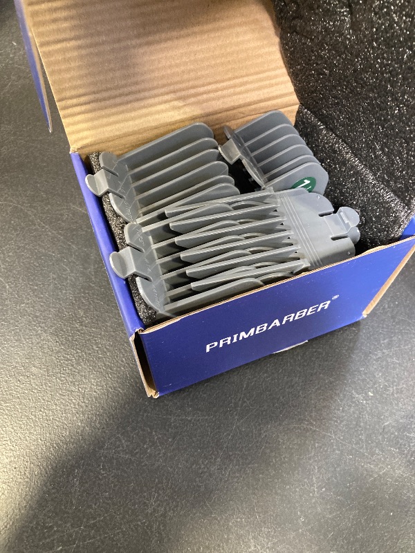 Photo 1 of Clipper Guards for Wahl 10 12 14 16 18 20 Hair Clipper Guards 6pcs Extra Long Clipper Guard Attachments 2.5 Inch Clipper Guides Multiple Sizes Universal 2.5", 2.25", 2", 1.75", 1.5", 1.25" (Gray)