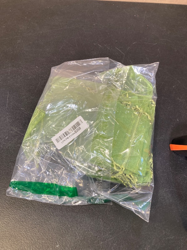 Photo 1 of 100Pcs Fruit Protection Bags, 4×6inch Fruit Netting Bags for Fruit Trees, Green Fruit Netting Cover Drawstring Mesh Bags Pest Barrier for Strawberry Blueberry Small Fruit