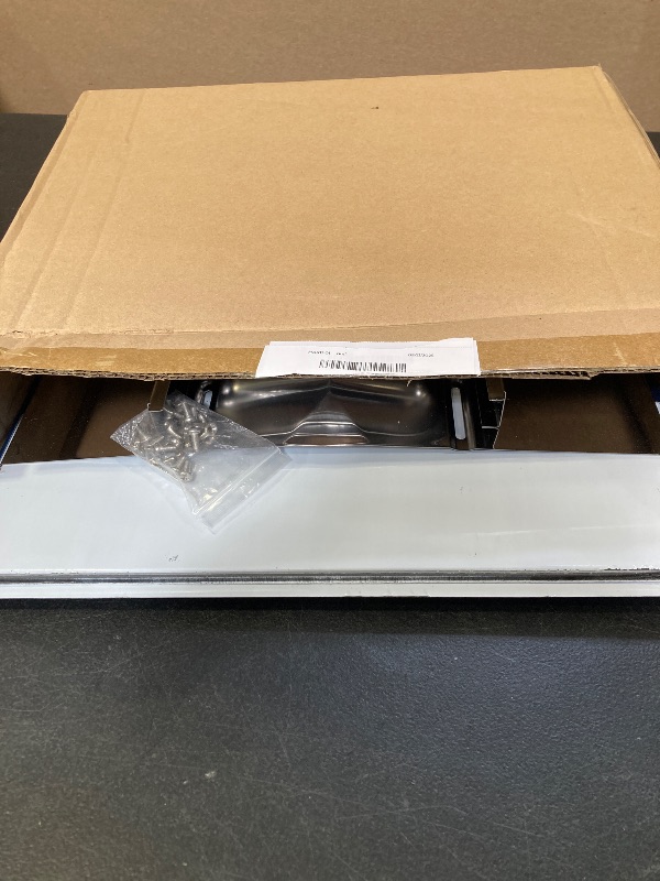 Photo 1 of Geesta Grill Grease Tray Set, Stainless Steel Grill Replacement Parts, 24" - 27" Adjustable Grill Drip Pans Fit for Gas Grill from Dyna Glo, Nexgrill, Backyard Grill, Expert, BHG, Kenmore and More