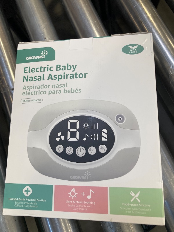 Photo 1 of GROWNSY Electric Nose Suction for Baby, Hospital-Grade Nasal Aspirator with Night Light,Soothing Lullabies, Baby Nose Sucker with 9 Adjustable Suction Levels