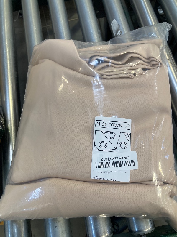Photo 1 of NICETOWN Bedroom Room Darkening Curtains - Triple Weave Microfiber Grommet Top Thermal Insulated Solid Panels/Drapes for Kid's Room (Biscotti Beige, 1 Pair, 55 inches by 90 Inch)